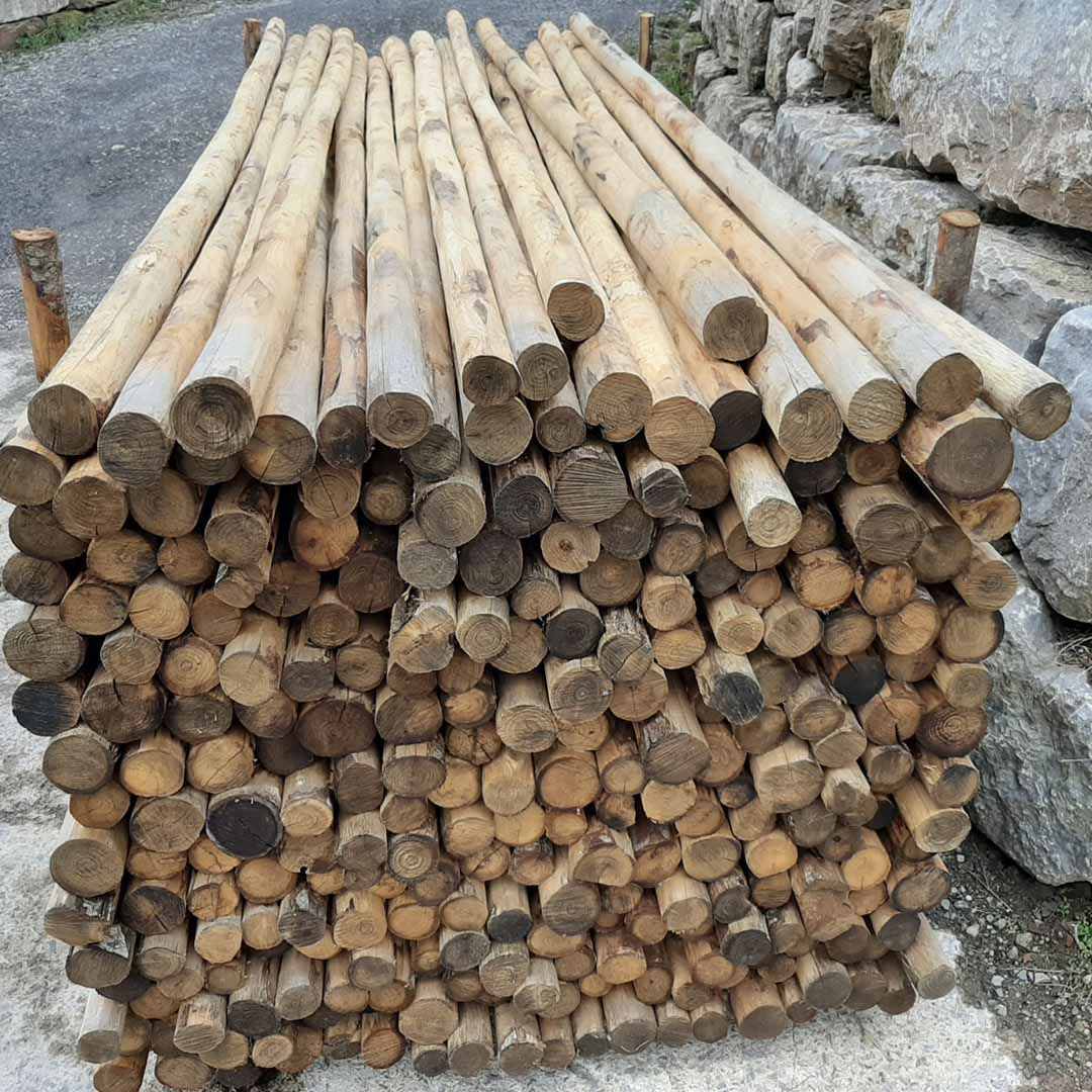 Naturholzstangen aus Kastanienholz 